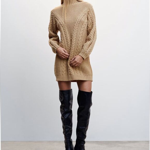 Mango Knitted Perkins Sweater Dress - Picture 3 of 12